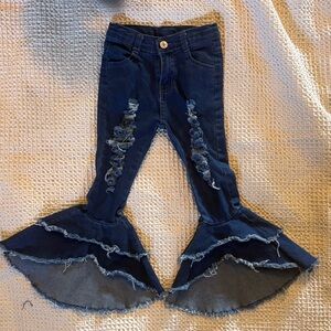 Trendy Distressed Flare Jeans for Women